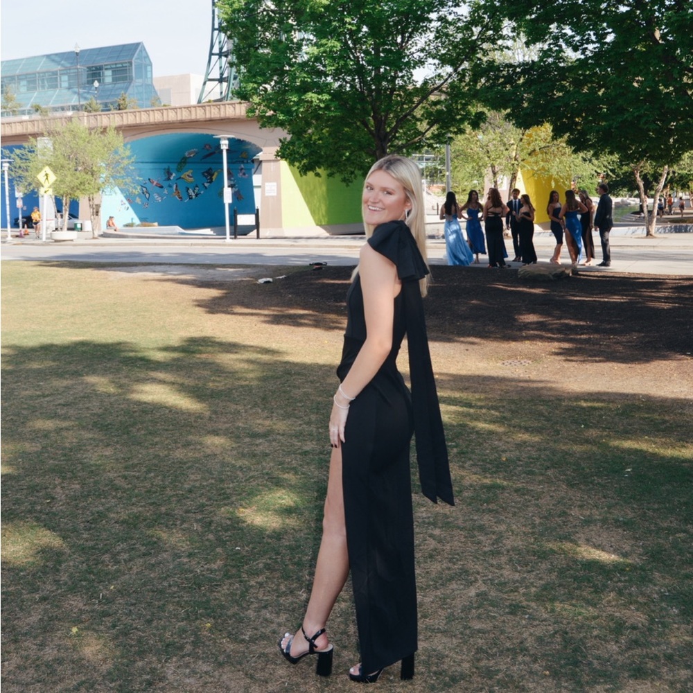 SHOWPO ONE SHOULDER BOW LONG DRESS